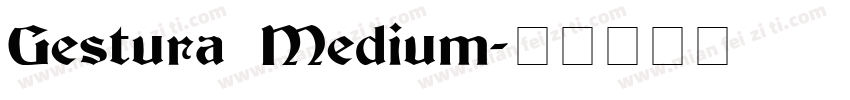 Gestura Medium字体转换